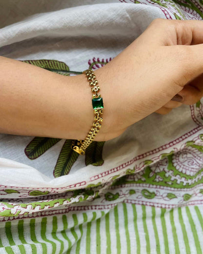 Riverstone Gold-Plated Stainless Steel | Adjustable Bracelet