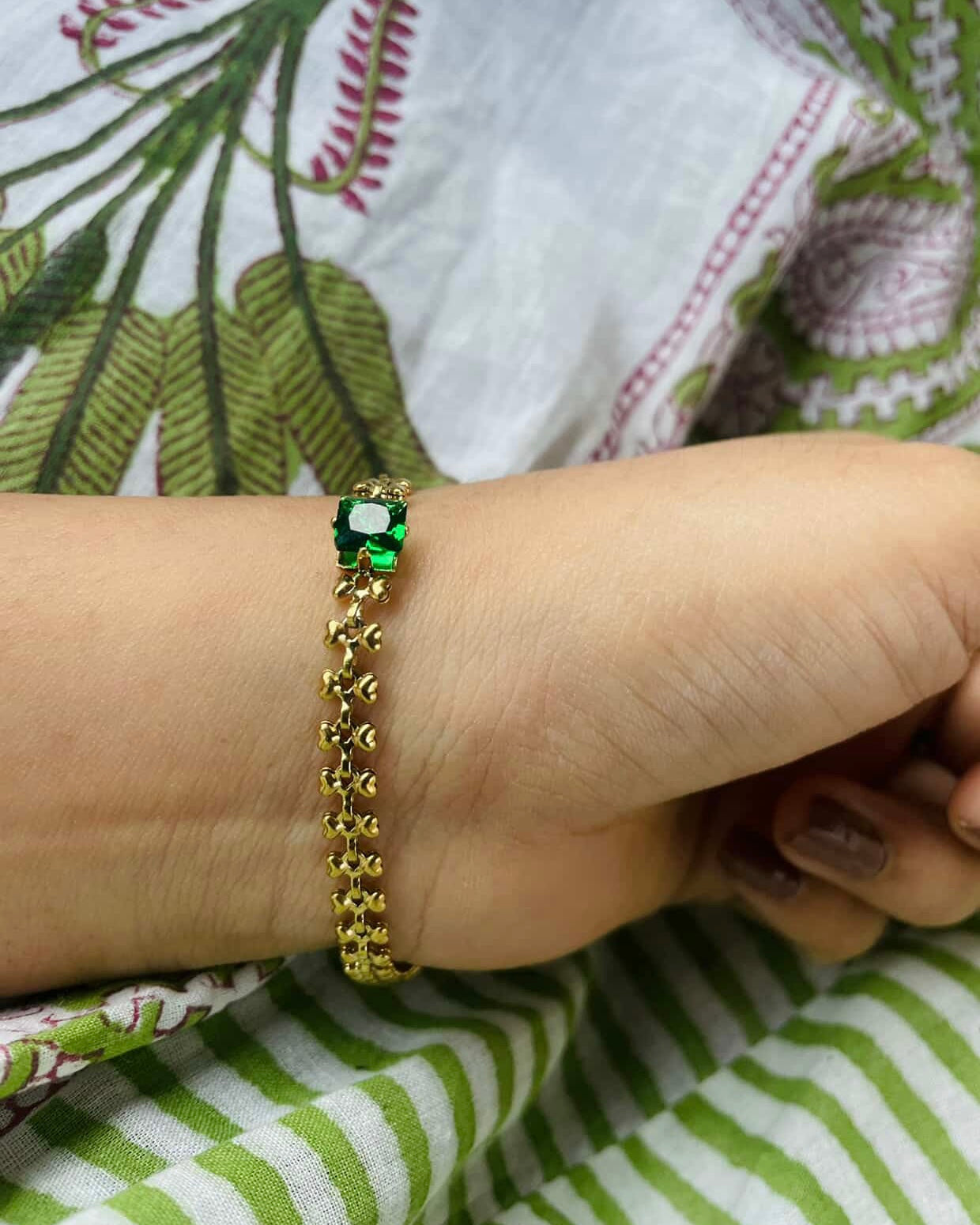 Riverstone Gold-Plated Stainless Steel | Adjustable Bracelet