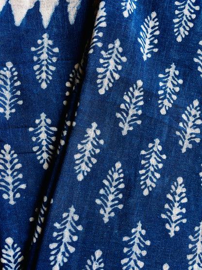 AMALA | Pure Hand-block Printed Linen Saree