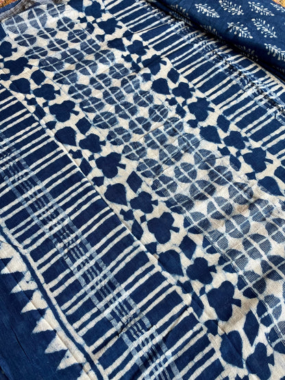 AMALA | Pure Hand-block Printed Linen Saree