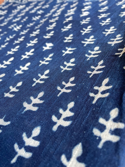 DHWANI | Pure Hand-block Printed Linen Saree