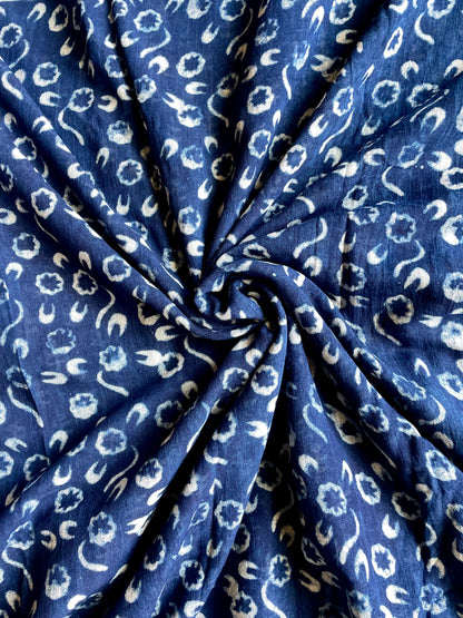 DHWANI | Pure Hand-block Printed Linen Saree