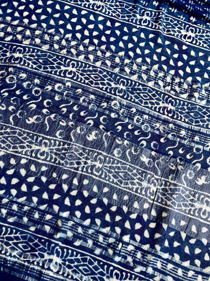 DHWANI | Pure Hand-block Printed Linen Saree
