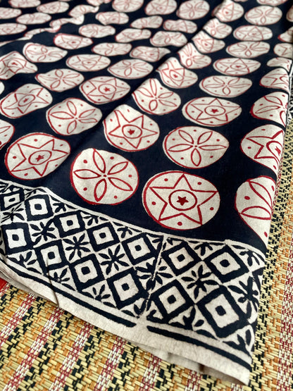 TARA | Pure Hand-block Printed Mul Cotton Saree