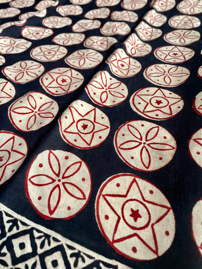 TARA | Pure Hand-block Printed Mul Cotton Saree