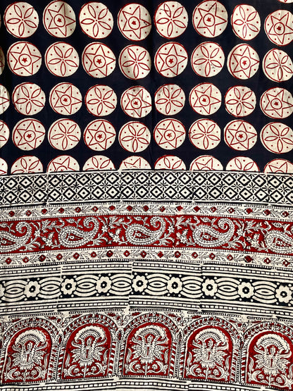 TARA | Pure Hand-block Printed Mul Cotton Saree