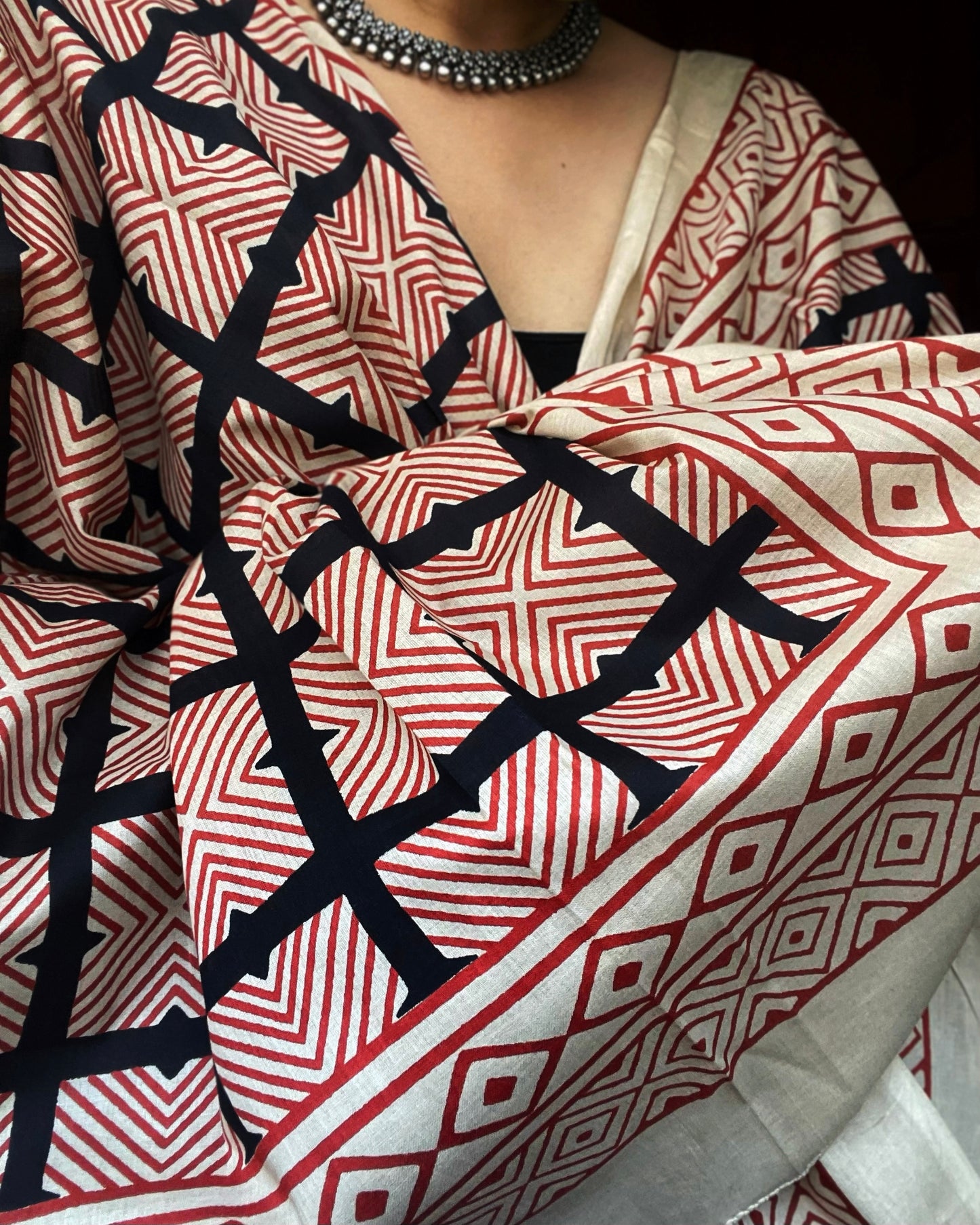 Kaleido Katha | Handblock Printed Dupatta