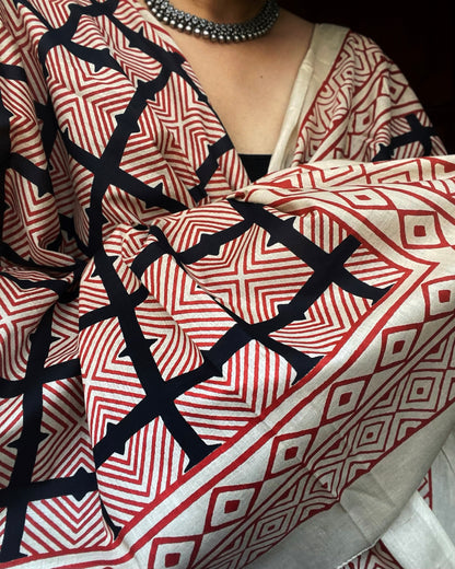 Kaleido Katha | Handblock Printed Dupatta