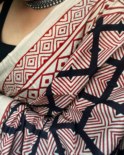 Kaleido Katha | Handblock Printed Dupatta