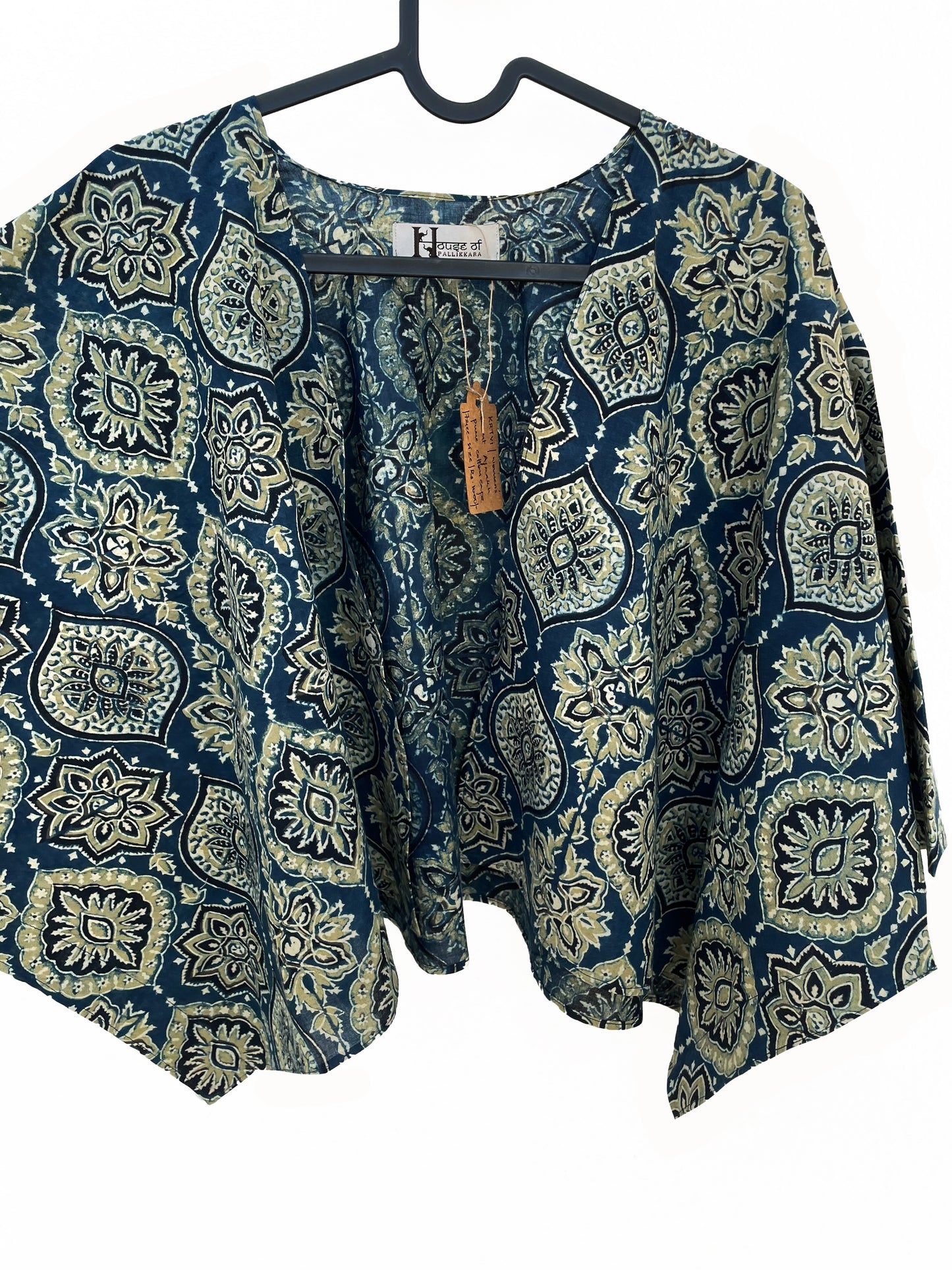 Krtvi Ajrakh Free Size Short Cape