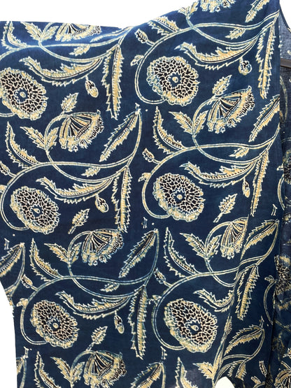 Unmukhi Ajrakh Free Size Mid-Length Cape