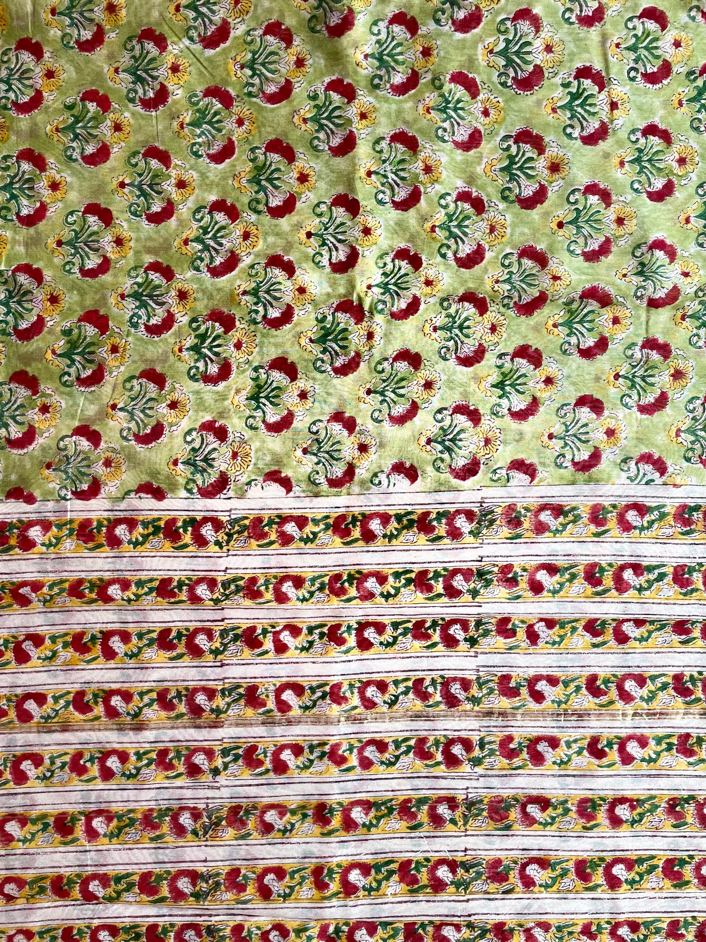 VRIKSHA | Pure Hand-block Printed Chanderi Silk Saree
