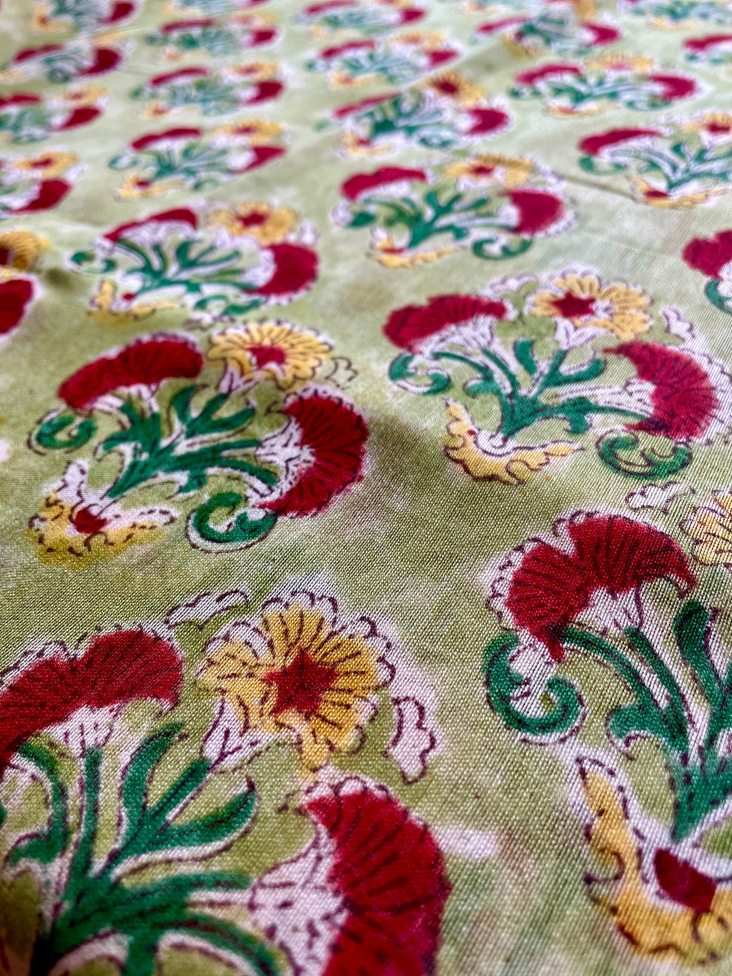 VRIKSHA | Pure Hand-block Printed Chanderi Silk Saree