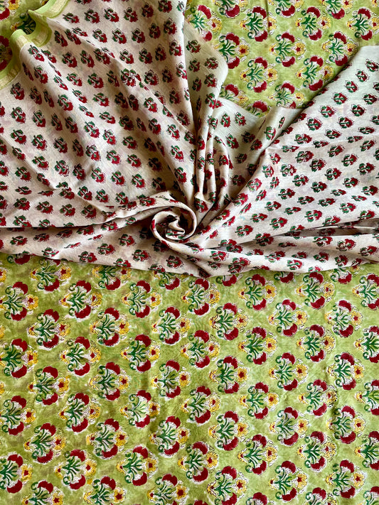 VRIKSHA | Pure Hand-block Printed Chanderi Silk Saree