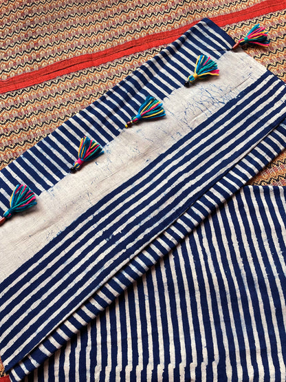 RITHI | Pure Hand-Block Printed Mul Cotton Saree