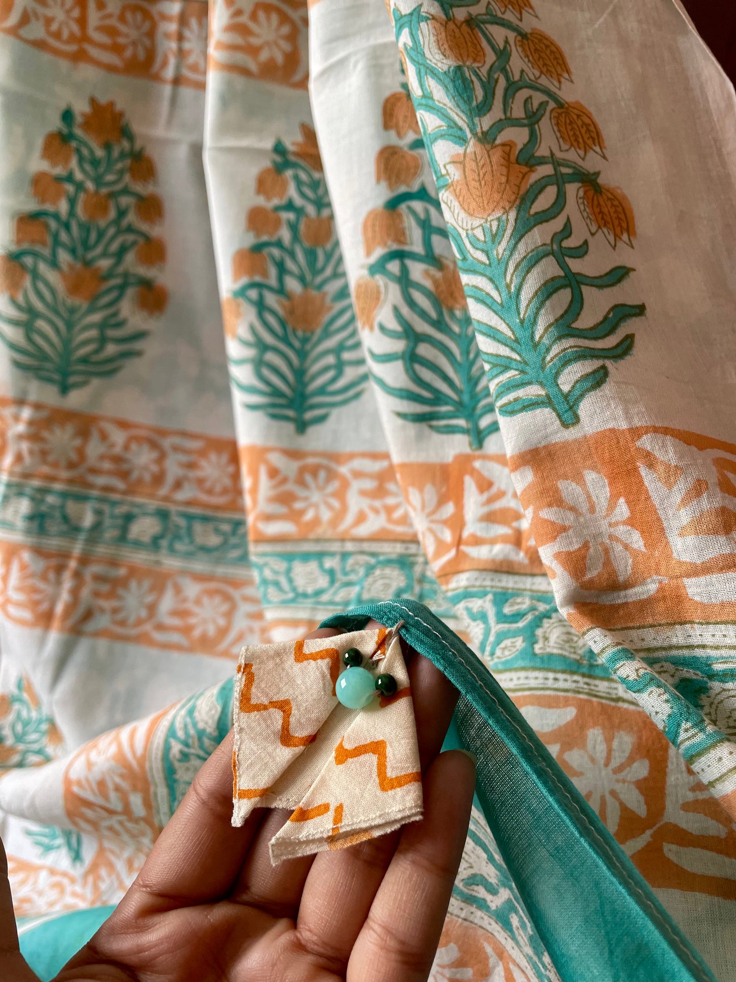 VANYA | Pure Hand-Block Printed Mul Cotton Saree