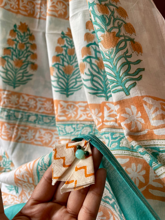 VANYA | Pure Hand-Block Printed Mul Cotton Saree