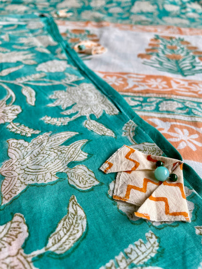 VANYA | Pure Hand-Block Printed Mul Cotton Saree