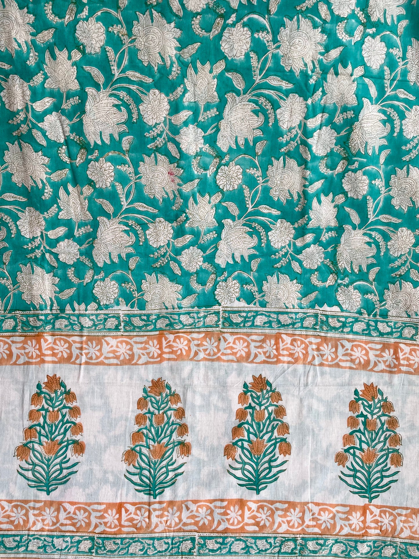 VANYA | Pure Hand-Block Printed Mul Cotton Saree