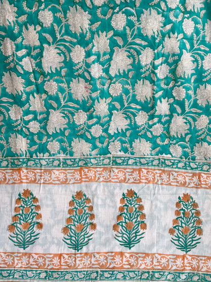 VANYA | Pure Hand-Block Printed Mul Cotton Saree