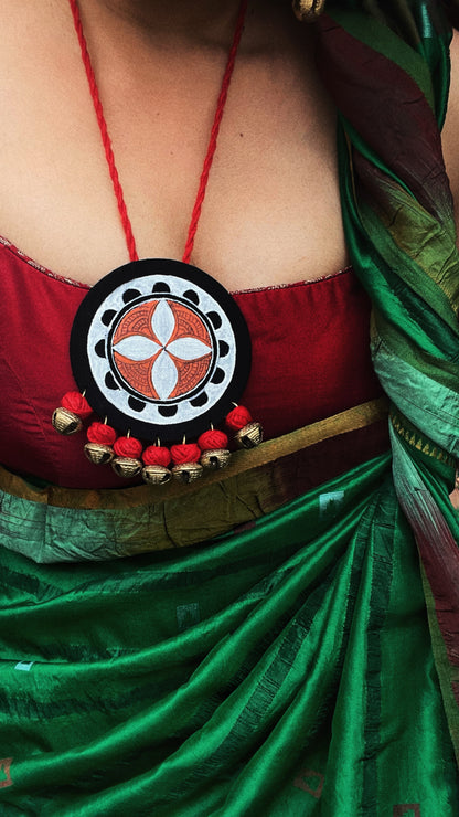 Theyyam Series |Yajna Mandala | Handcrafted Statement Set - Red