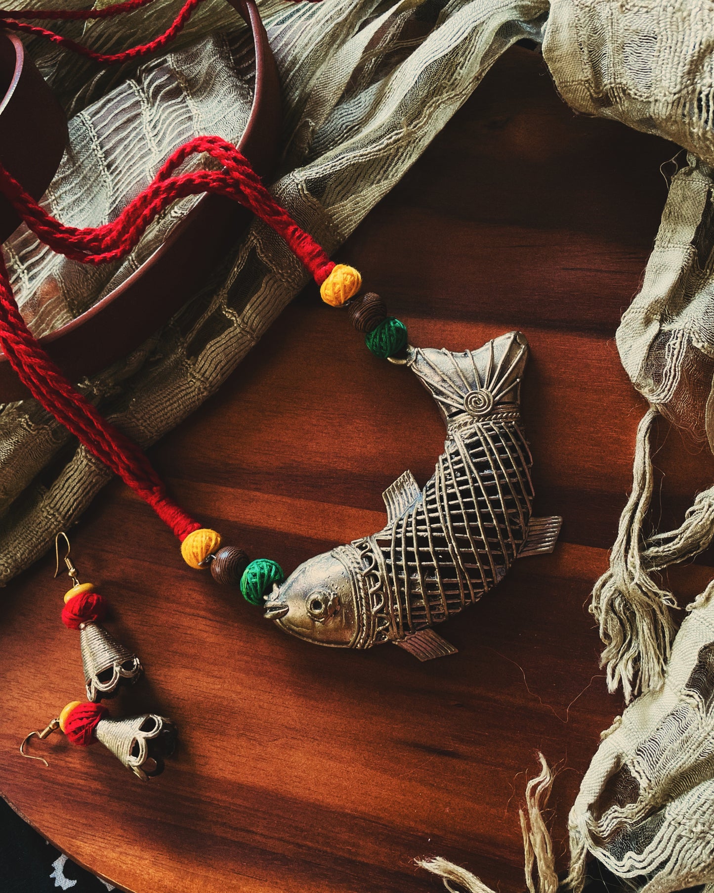 Theyyam Series | Matsya Rupa | Handcrafted Statement Set