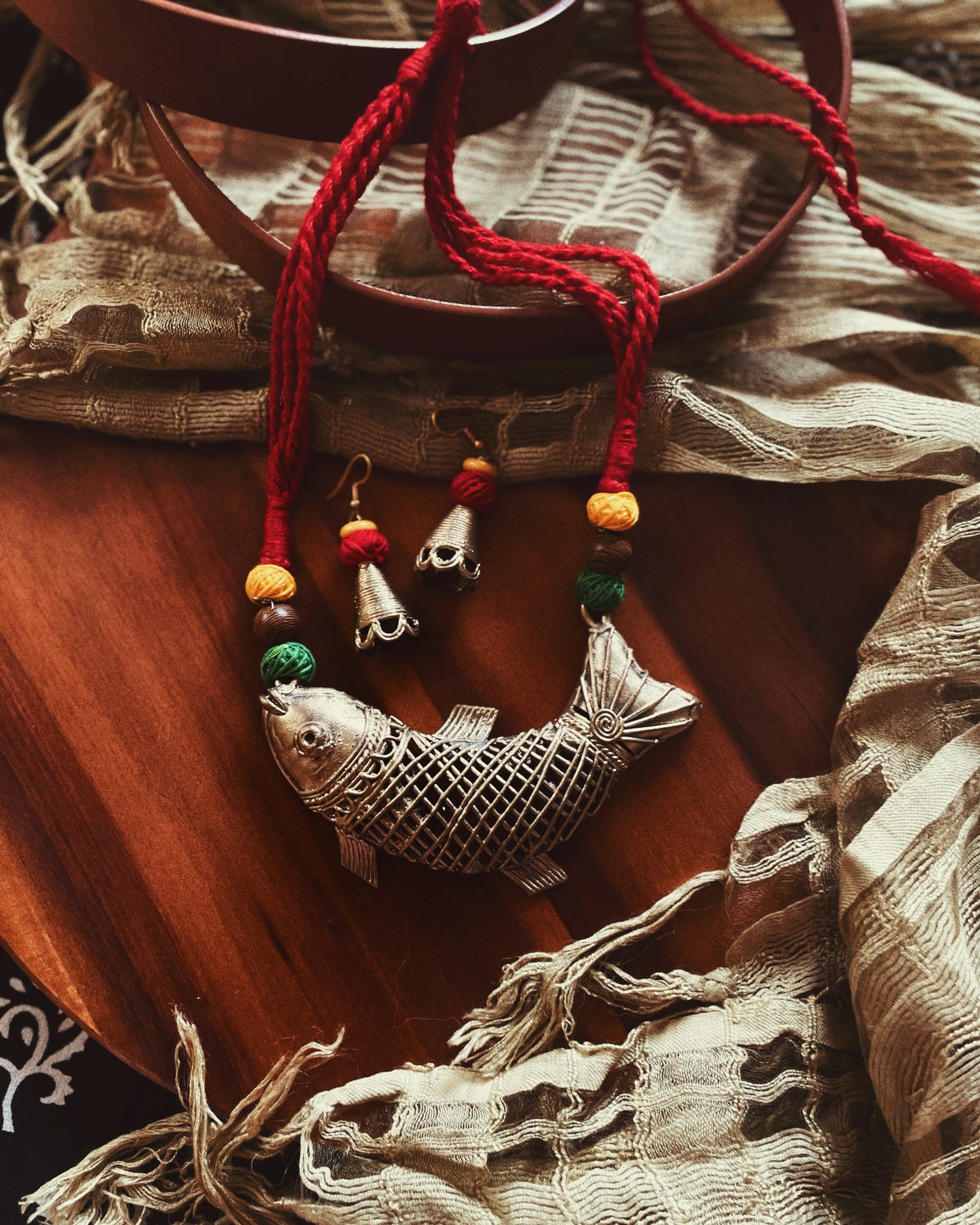Theyyam Series | Matsya Rupa | Handcrafted Statement Set