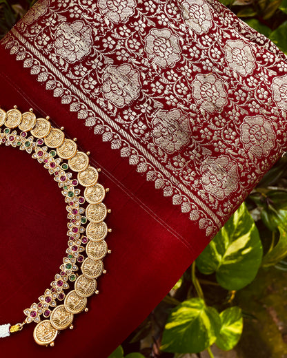 Coins of Heritage | Antique Kaashu Maala with Rich Stonework | Edit त्रिकाय