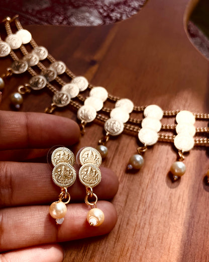 Thaliyar Kaashu | Antique Kaashu Maala with Pearls | Edit त्रिकाय