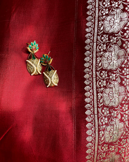 Thanjai Kanakam | Antique Victorian Style Gold-Plated Earrings | Edit त्रिकाय