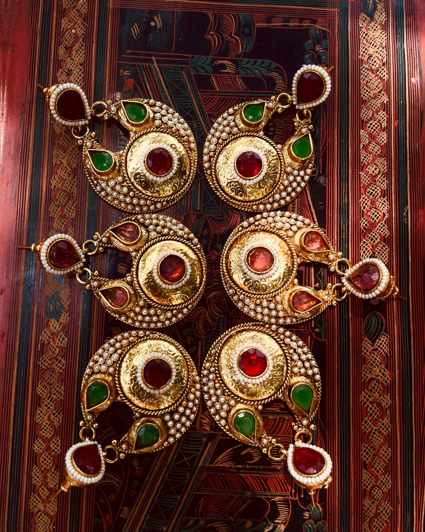 Ardha-Chandra | Antique Gold-Plated Earrings | Edit त्रिकाय