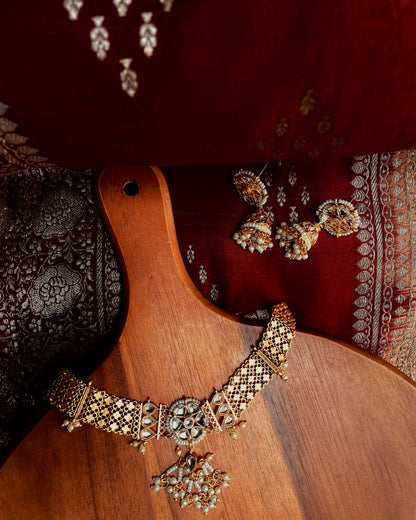 Thamburatti | Antique Heritage Inspired Choker Set | Edit त्रिकाय