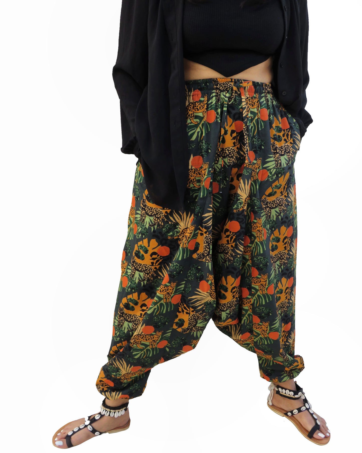 Wildscape | Unisex Hippy Pants with a Tie-up Waist | Free-Size | Made-to-Order