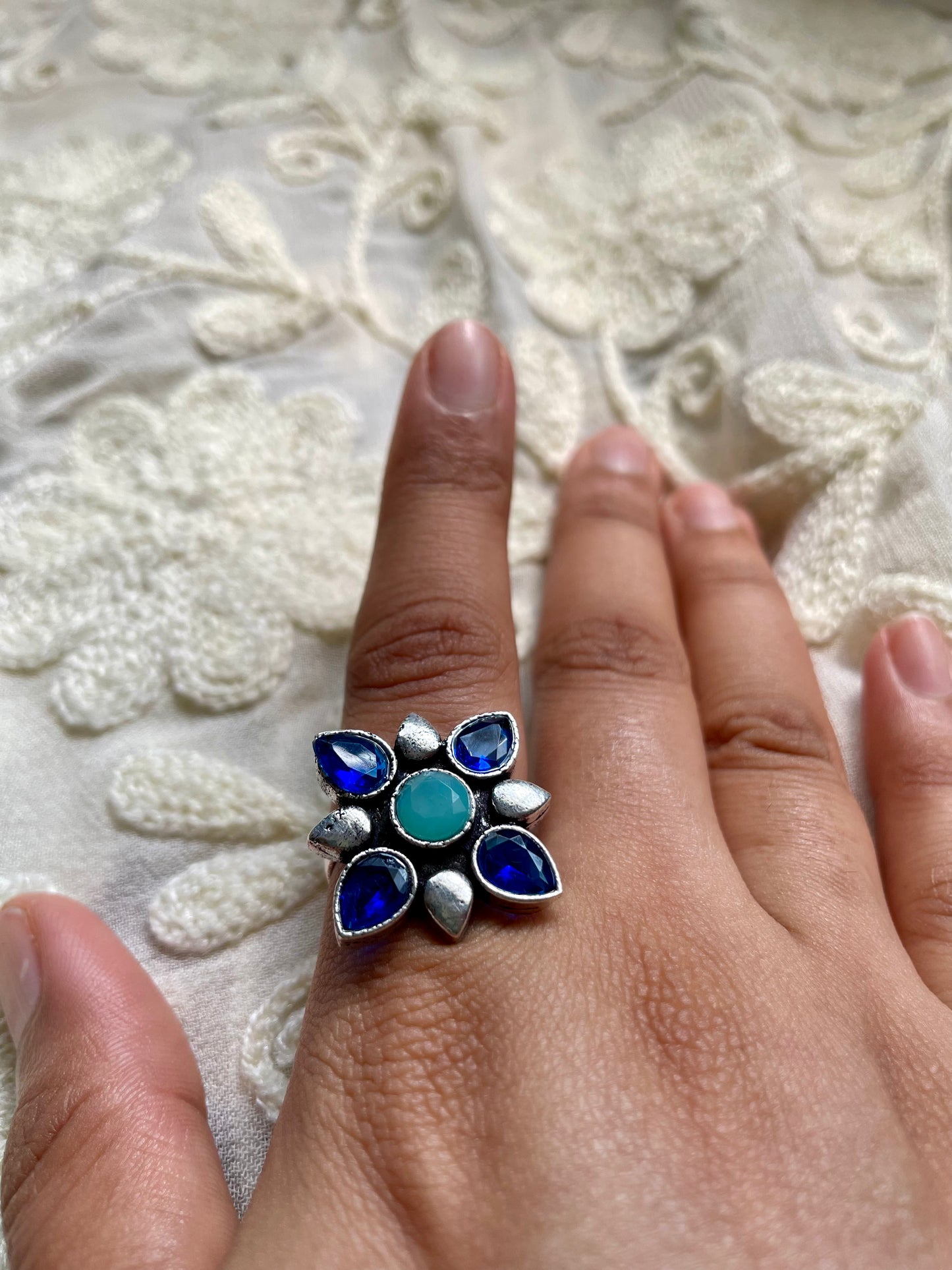 Rudhra - Multicolour Stone Ring