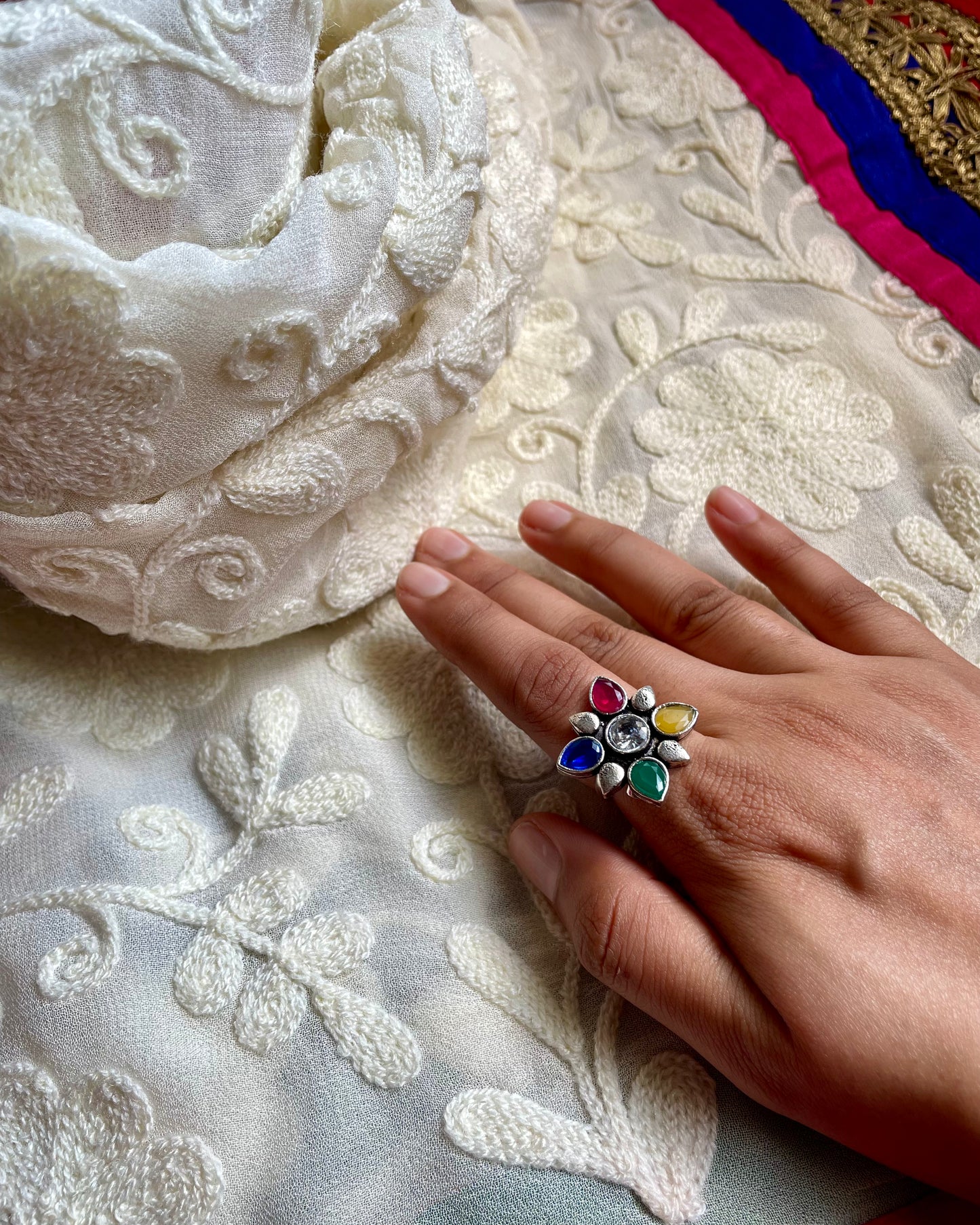 Rudhra - Multicolour Stone Ring