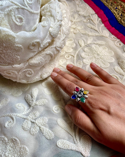 Rudhra - Multicolour Stone Ring