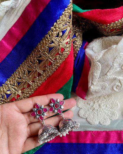 Sumukhi - Multicolour Stone Jhumkas