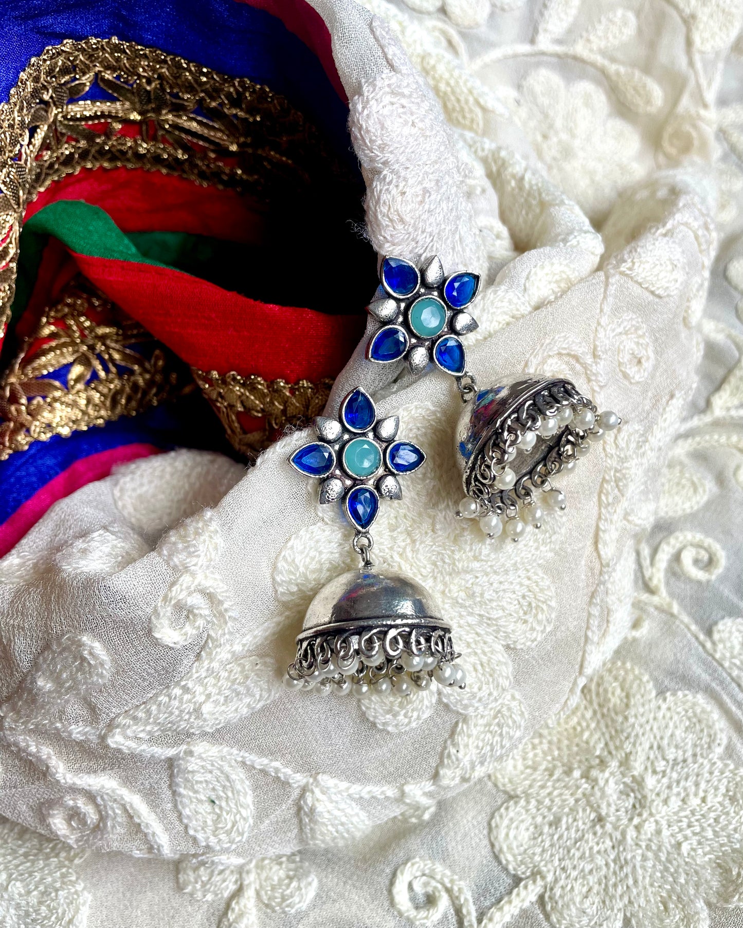 Sumukhi - Multicolour Stone Jhumkas