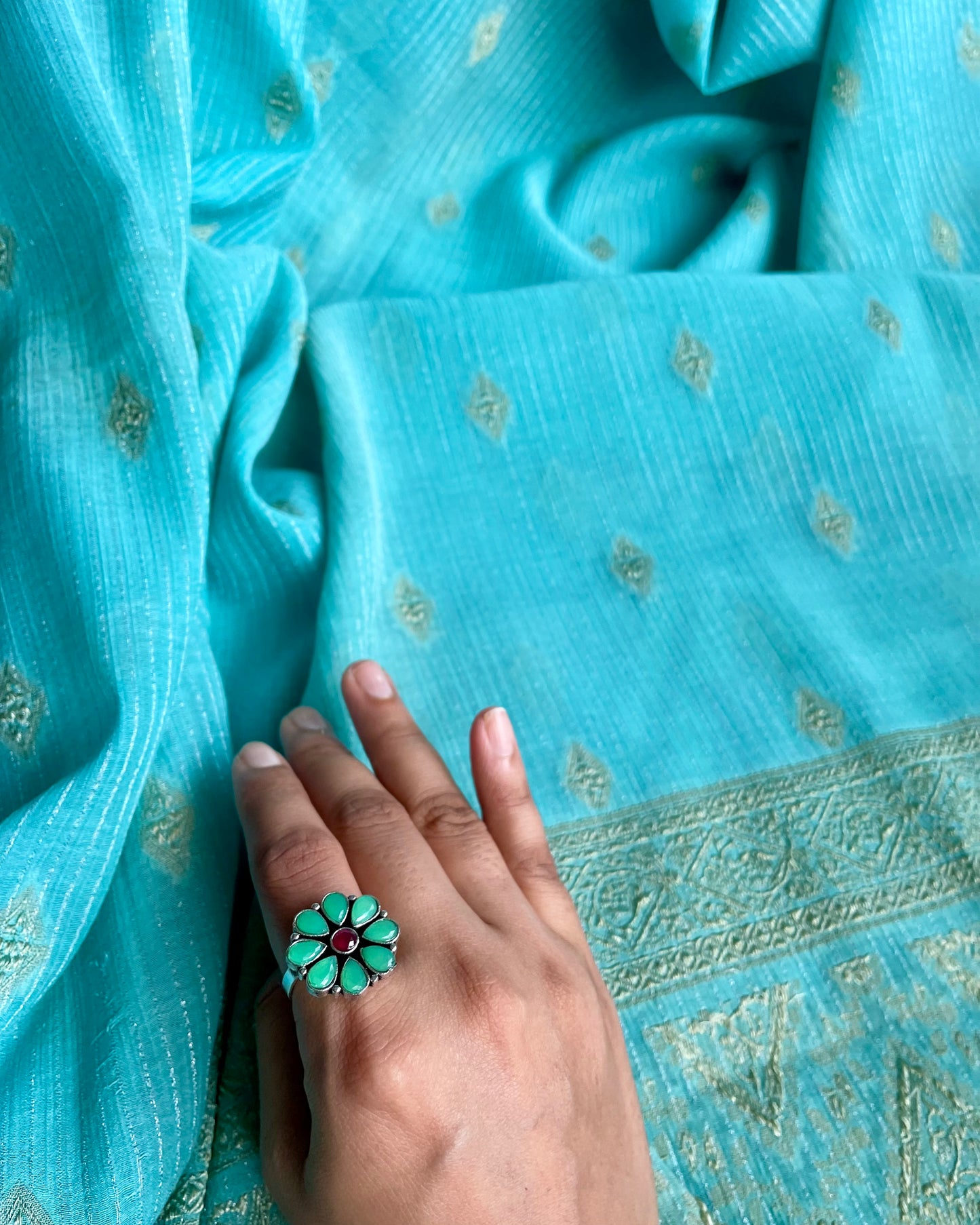Phool - Sea Green Stone Ring
