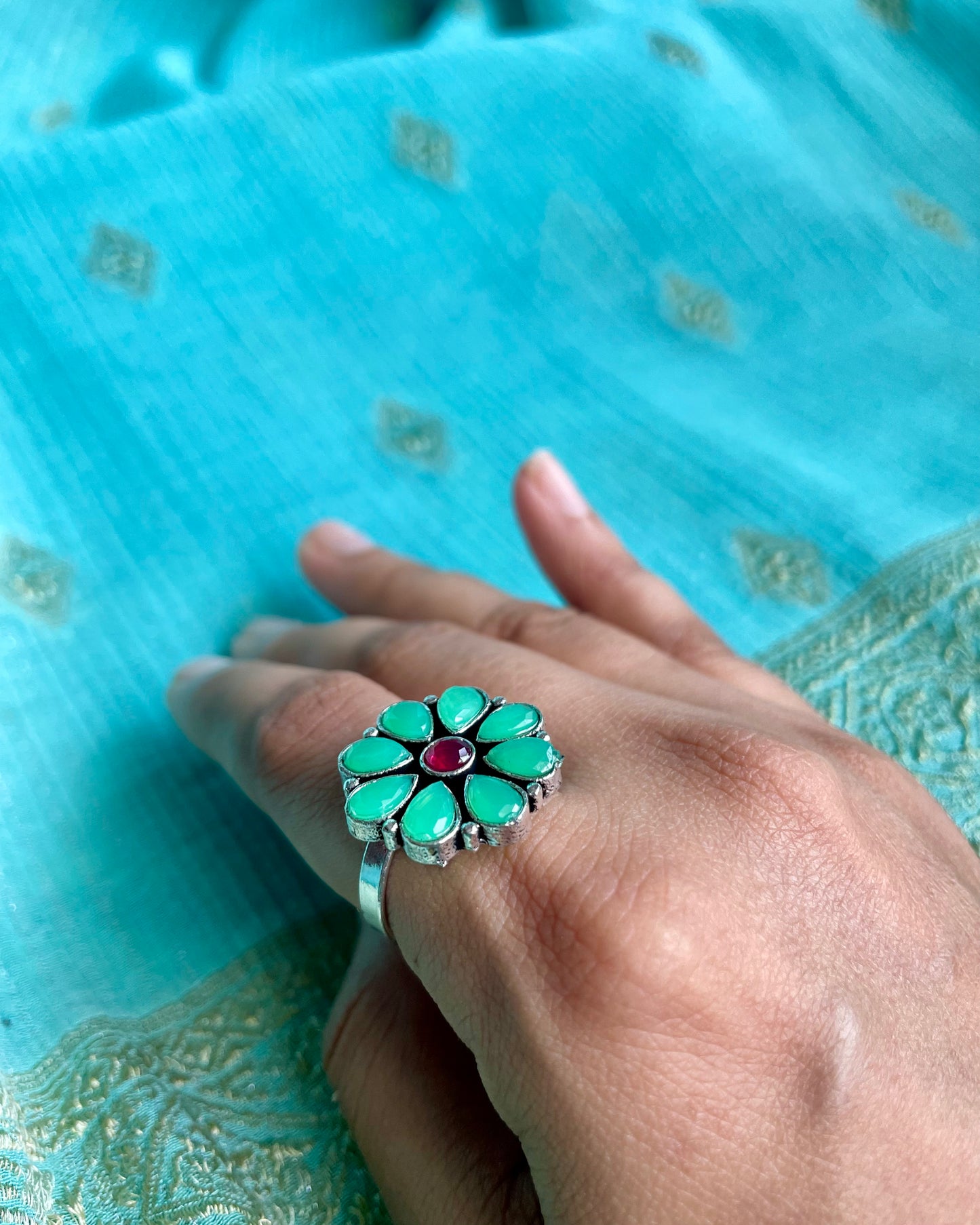 Phool - Sea Green Stone Ring