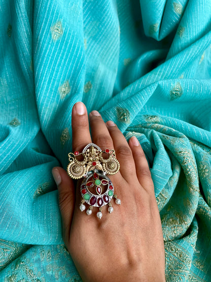 गणेश चक्र (Ganesh Chakra) - Contemporary Dual Tone Fusion Ring