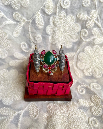 मरकत (Marakata) - Contemporary Dual Tone Fusion Ring