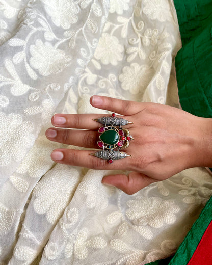 मरकत (Marakata) - Contemporary Dual Tone Fusion Ring