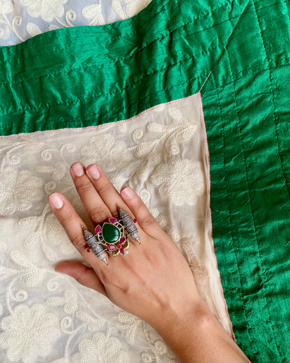 मरकत (Marakata) - Contemporary Dual Tone Fusion Ring