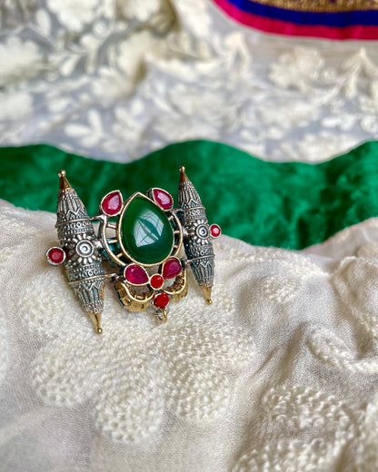 मरकत (Marakata) - Contemporary Dual Tone Fusion Ring