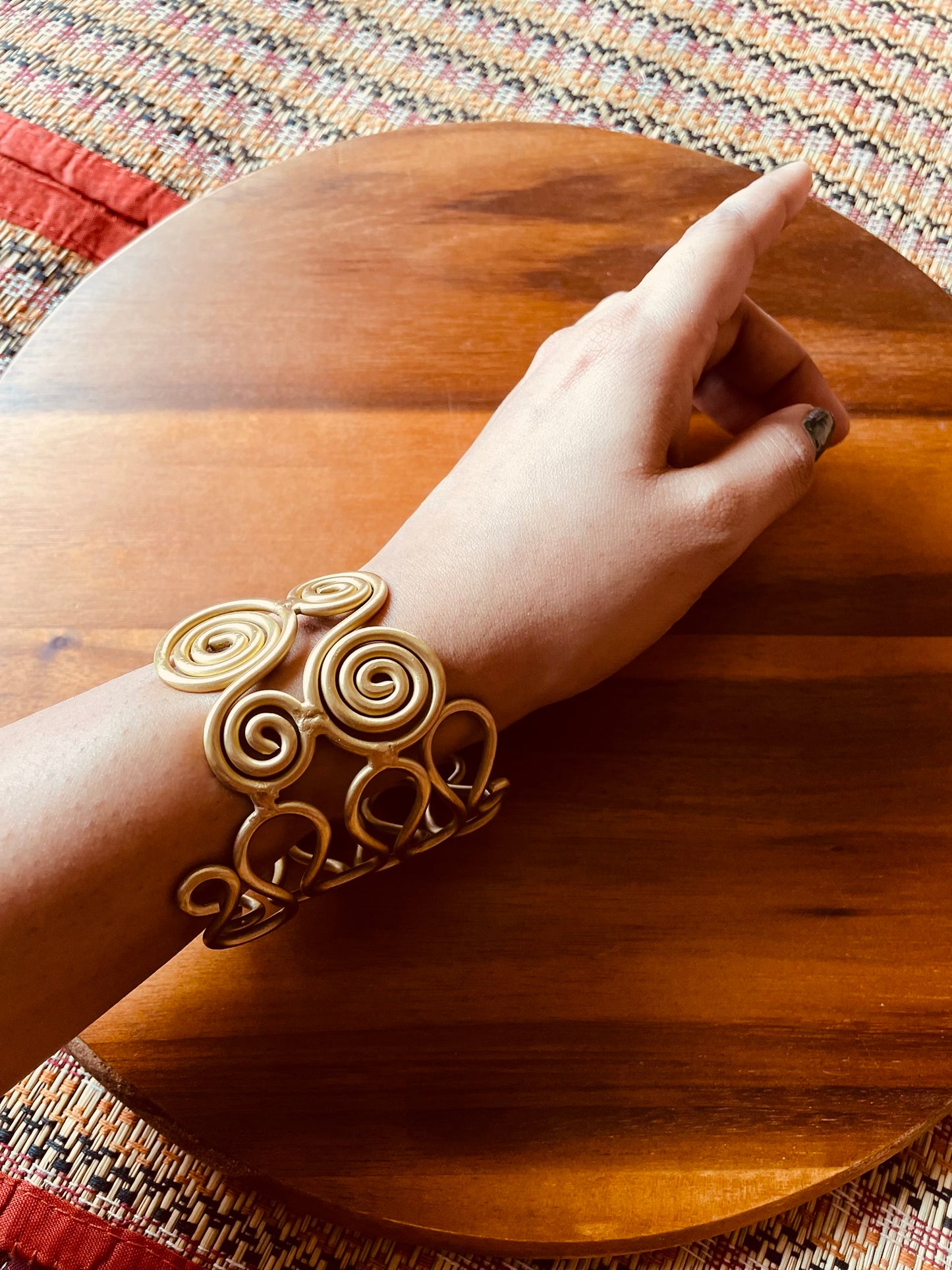 Spiral of Dawn | Brass Handcuffs | Free Size