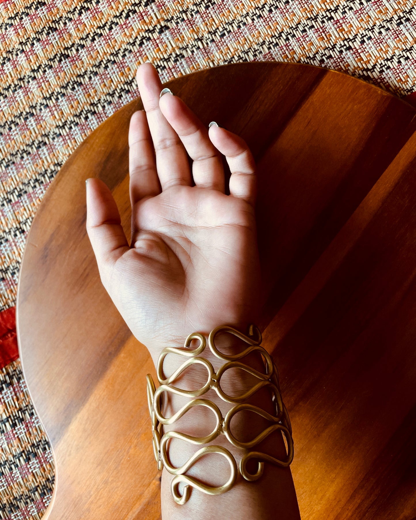 Spiral of Dawn | Brass Handcuffs | Free Size