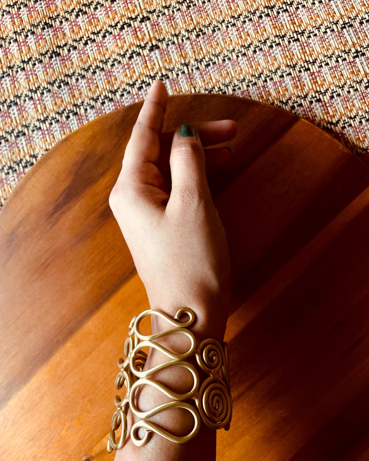 Spiral of Dawn | Brass Handcuffs | Free Size