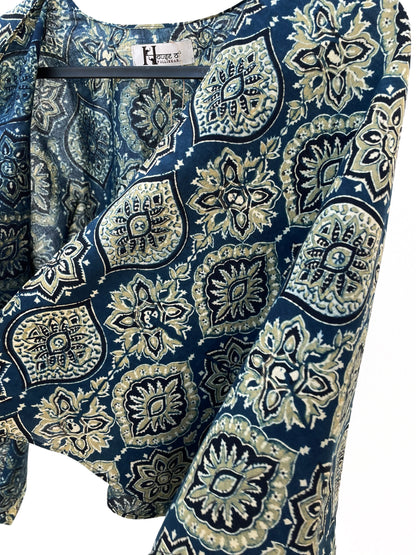 Krtvi Ajrakh Free Size Short Cape