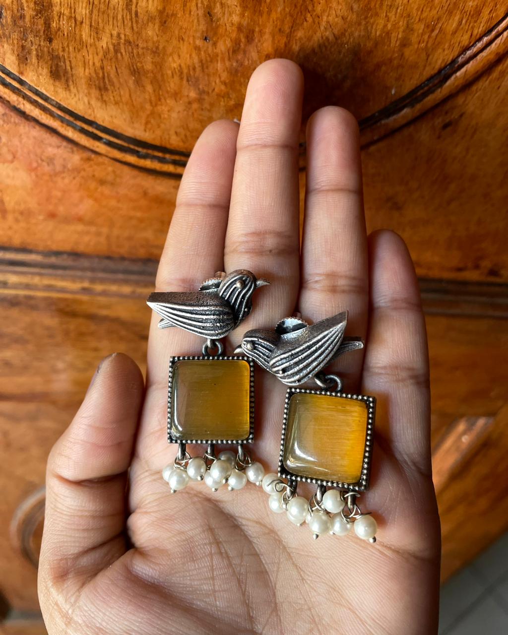 Sunbird | Silver-Plated Pearl Drops